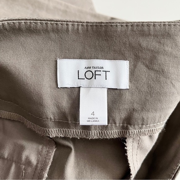 Ann Taylor Loft Tan Cotton Blend Pencil Skirt Size 4 - Picture 9 of 11